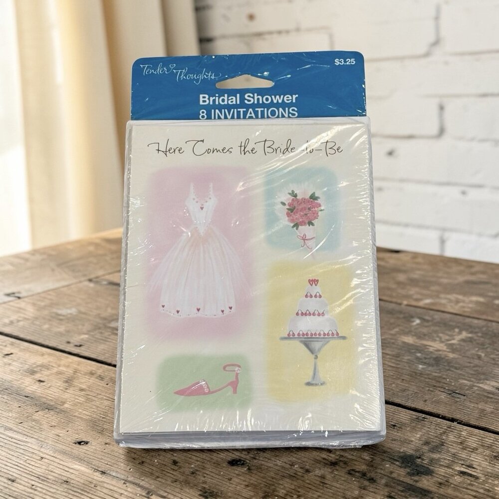 Vintage Bridal Shower Invitations New Pk Of 8 Here Comes The Bride To Be
